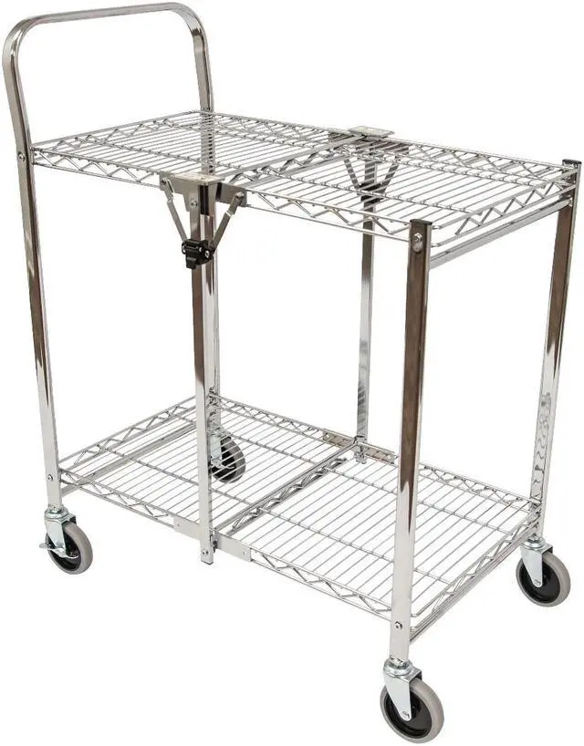 Main image of WSCC-2 - Two-Shelf Collapsible Wire Utility Cart
