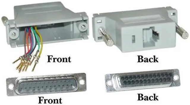 Main image of Cable Wholesale DB25 Male / RJ45 Modular Adapter, Color Gray