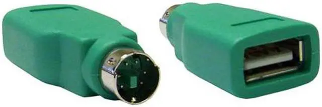 Main image of USB to PS/2 Keyboard/Mouse Adapter, USB Type A Female to PS/2 (MiniDin6) Male - Green