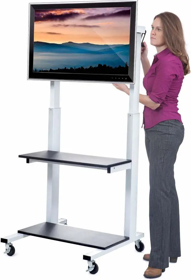 Main image of Luxor Home Office Crank Adjustable Flat Panel CLCD LCD TV Cart