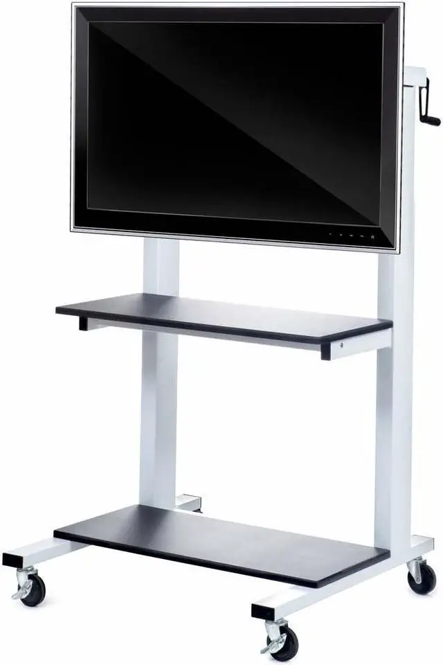 Alt view image 2 of 20 - Luxor Home Office Crank Adjustable Flat Panel CLCD LCD TV Cart