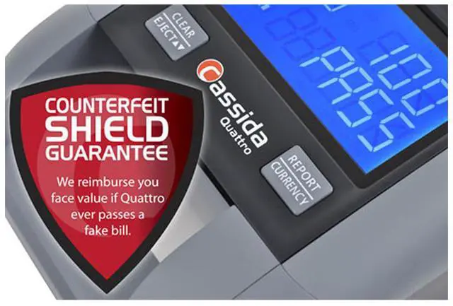 Alt view image 4 of 6 - Cassida Quattro  4-Way Counterfeit Detector - Infrared; Magnetic Strip Detection - Magnetic Thread Security - UV Light - U.S. Currency