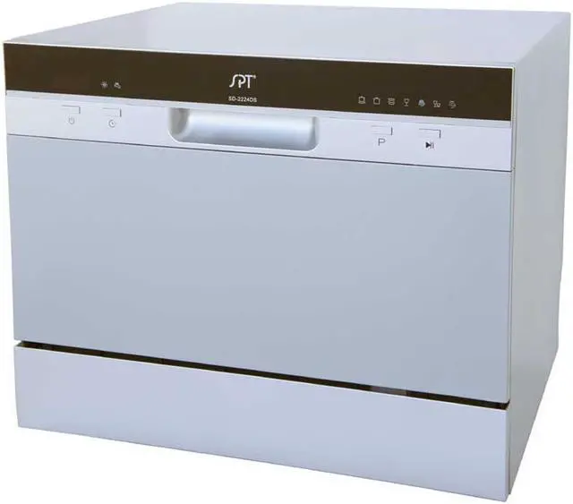 Alt view image 2 of 9 - Kitchen Appliance Countertop Dishwasher with Delay Start in Silver