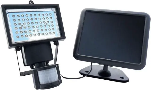 Alt view image 2 of 7 - Nature Power Portable 60 LEDS Outdoor Wireless Solar Powered Security Floodlight With Motion Detector / Activated