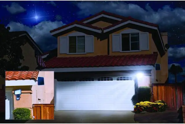 Alt view image 3 of 7 - Nature Power Portable 60 LEDS Outdoor Wireless Solar Powered Security Floodlight With Motion Detector / Activated