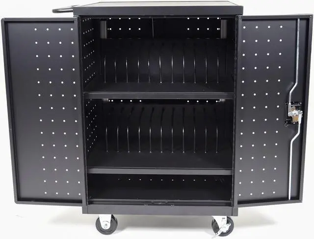 Alt view image 4 of 17 - Luxor Black 24 Laptop Computer Charging Cart