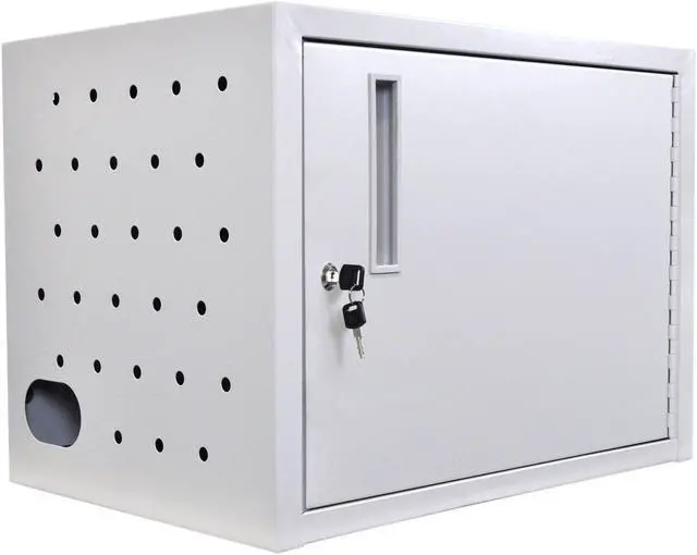 Main image of Luxor Classroom Library Office 12 Tablet Wall / Desk Charging Box, Stores up to 12 Mobile Devices