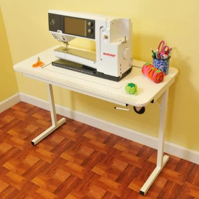 Alt view image 6 of 6 - Arrow Gidget II Home Indoor Adjustable Sewing Machine Sturdy Craft Table White