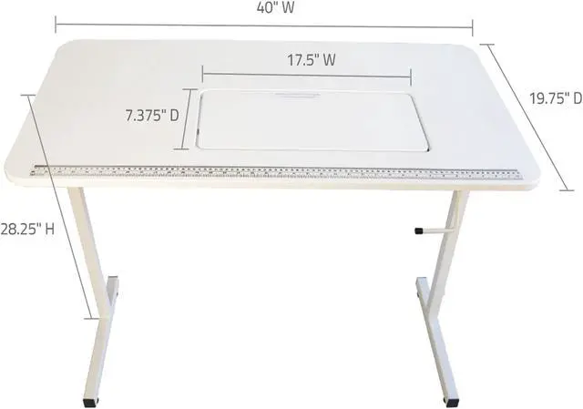 Alt view image 2 of 8 - Sewingrite Foldable Sewing Craft Hobby Utility Table - White