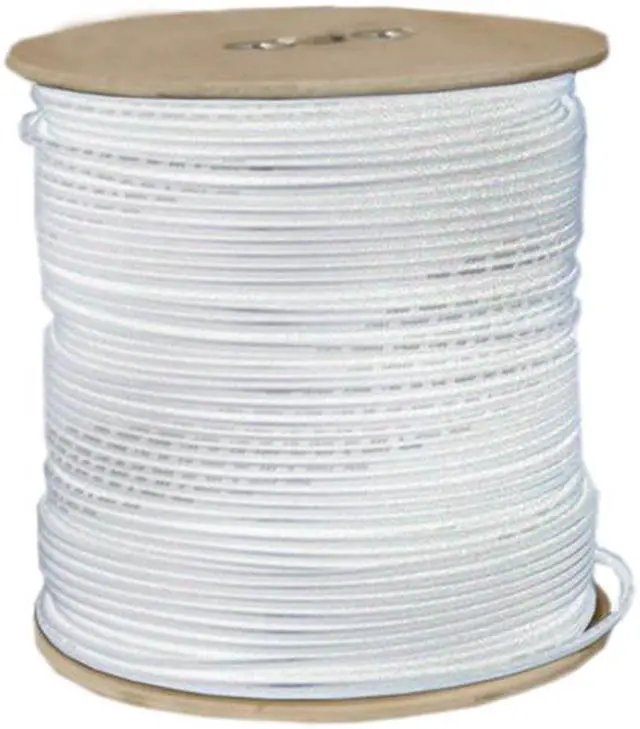 Main image of Cable Wholesale RG6 Coaxial Cable 18AWG  Solid White 1000 ft Spool