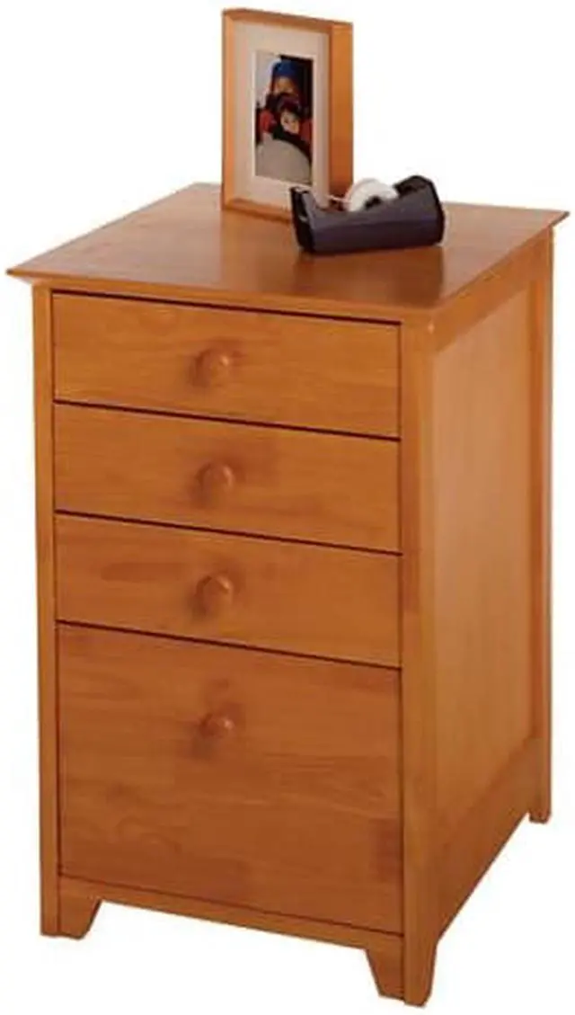 Alt view image 2 of 15 - Winsome 99428 Honey Beechwood FILE CABINET 4-DRAWER