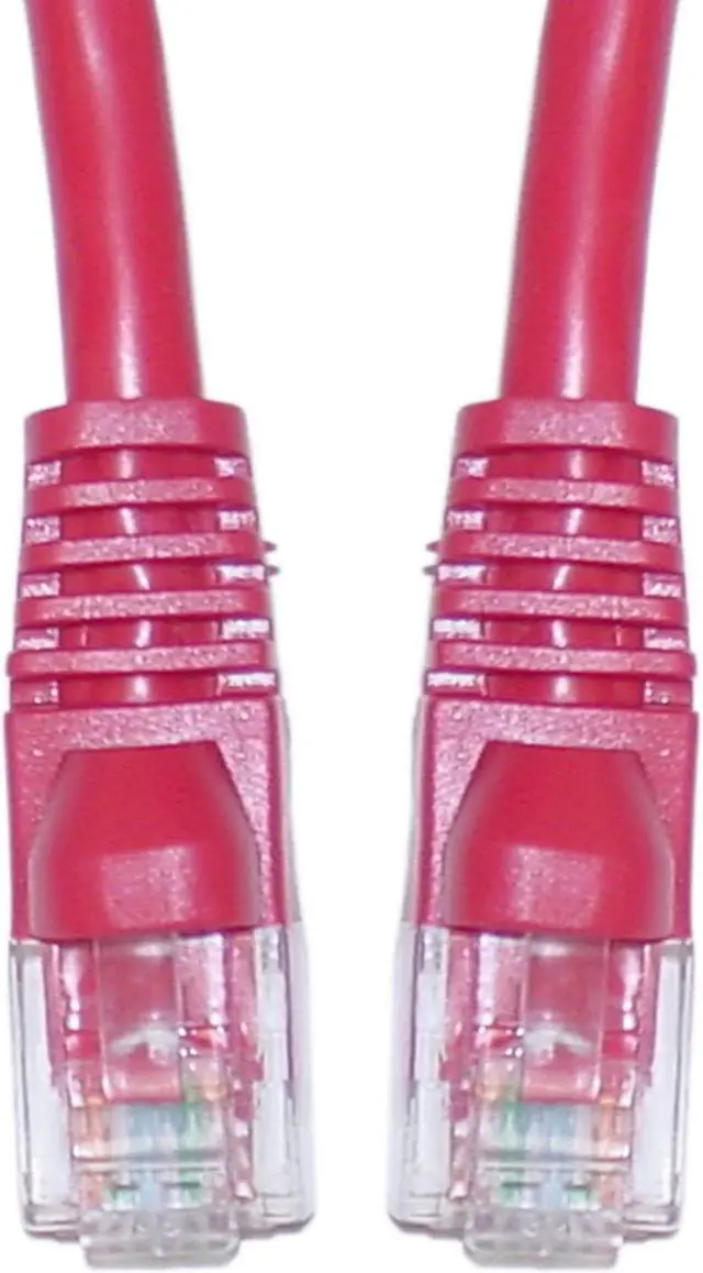 Main image of CableWholesale Cat5e Ethernet Crossover Cable Snag-less Molded Boot 7 foot - Red