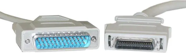 Main image of Cable Wholesale Parallel Cable DB25 Male to HPCentronics 36 (HPCN36) Male, 18 Twisted Pairs, A / C Type, 6 foot