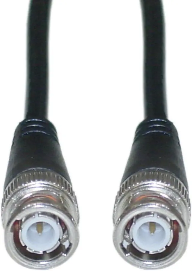 Main image of CableWholesale 10X1-01106 BNC RG58  AU Coaxial Cable BNC Male  Copper Stranded Center Conductor  6 foot - Black