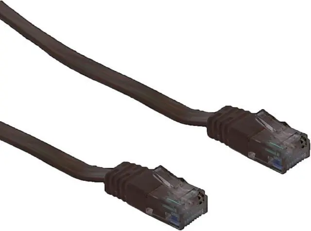 Main image of CableWholesale 10X8-62225 Cat6 Flat Ethernet Patch Cable  32 AWG  25 foot - Black