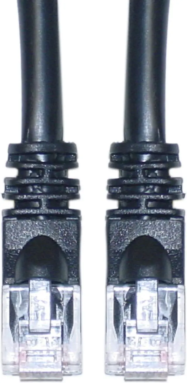 Main image of CableWholesale 10X8-02225 Cat6 Black Ethernet Patch Cable  Snagless Molded Boot  25 foot