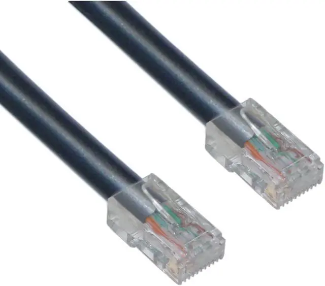 Main image of Cable Wholesale Cat5E Ethernet Patch Cable Bootless 1 Foot - Black