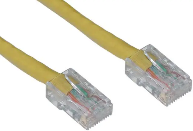 Main image of Cat 6 Yellow Ethernet Patch Cable, Bootless, 3 foot