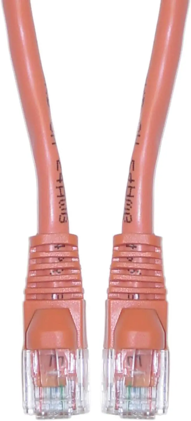 Main image of CableWholesale 10X6-33310 Cat5e Orange Ethernet Crossover Cable Snagless Molded Boot 10 foot