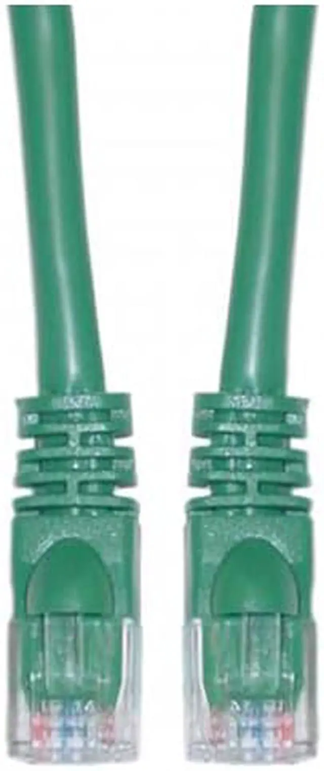 Main image of CableWholesale Cat5e Ethernet Patch Cable Snagless Molded Boot 25 foot - Green