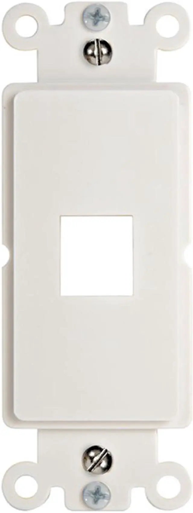 Main image of Decora Wall Plate Insert, 1 Keystone Jack, Single Gang - White