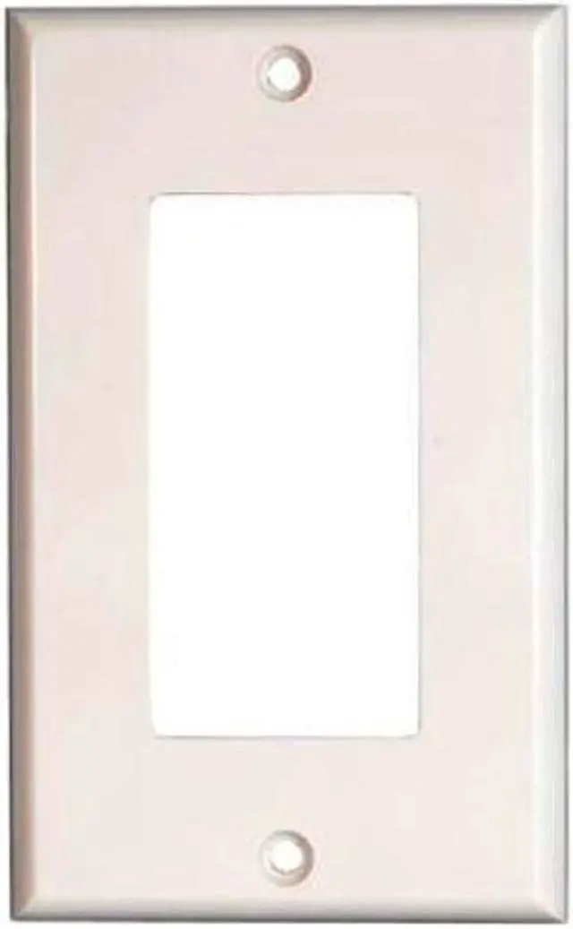 Main image of Cable Wholesale Decora Wall Plate White 1 Hole, Single Gang