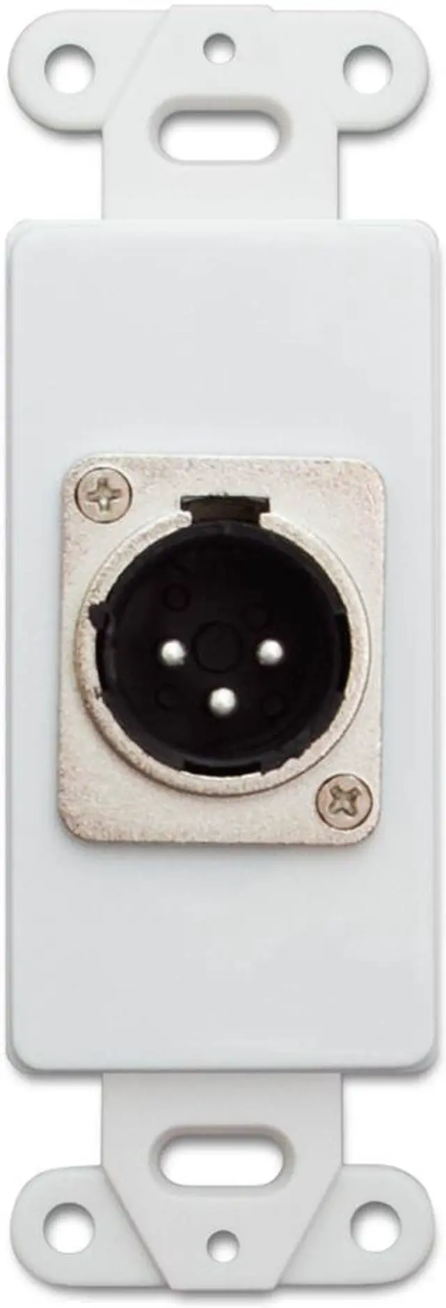 Main image of Decora Wall Plate Insert, XLR Male to Solder Type - White