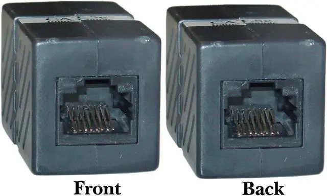 Main image of CableWholesale 30X6-02400BK Cat 5e Coupler RJ45 Female  Unshielded - Black