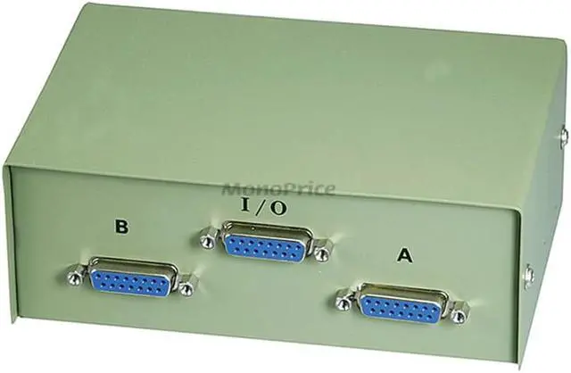 Main image of Monoprice DB15 Female Ports AB 2 Way Bidirectional Switch Box