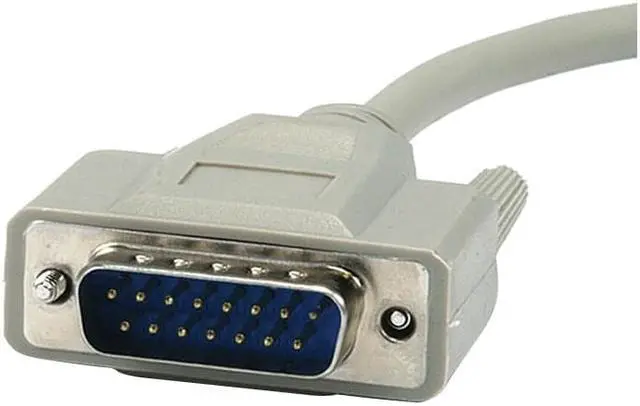 Alt view image 2 of 2 - Monoprice 6ft DB15 M/M 1:1 Molded Cable Beige