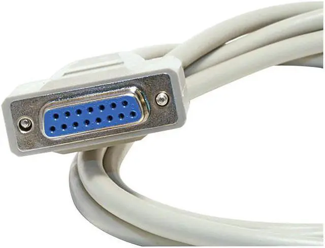 Alt view image 2 of 2 - Monoprice 10ft DB15 M/F 1:1 Molded Cable Beige