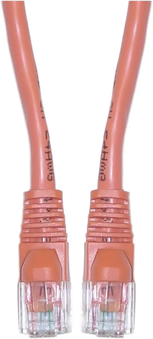 Main image of Cable Wholesale Office Electronics Cat5e Orange Ethernet Patch Cable Snagless/Molded Boot 20 Foot
