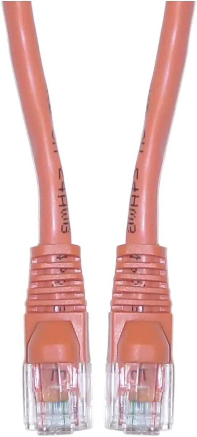 Main image of Cable Wholesale Office Electronics Cat5e Orange Ethernet Patch Cable Snagless/Molded Boot 6 Foot