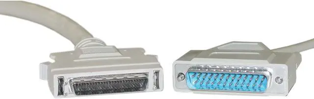 Main image of Cable Wholesale SCSI II Cable HPDB50 Male To DB25 Male 19 Twisted Pairs 6 Foot