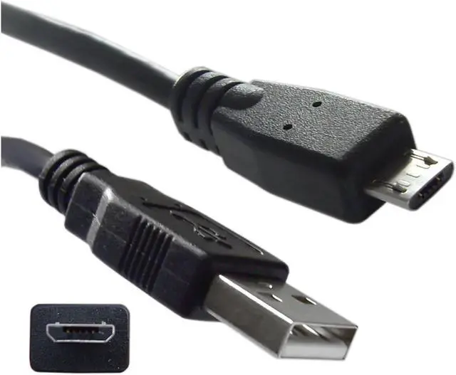 Main image of Cable Wholesale Micro USB 2.0 Cable Type A Male Micro-B Male 15 foot - Black