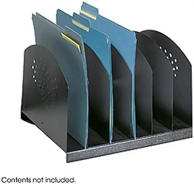 Alt view image 3 of 9 - Safco Steel Desk Rack 6 Sections 12-1/4"x11-1/8"x8" Black 3155BL - OEM