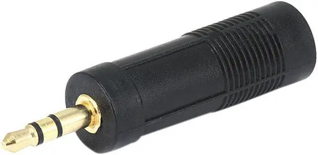 Main image of Monoprice 3.5mm Stereo Plug to 6.35mm (1/4 Inch) Mono Jack Adaptor - Gold Plated