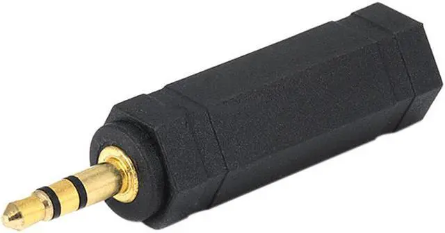 Main image of Monoprice 3.5mm Stereo Plug to 6.35mm (1/4 Inch) Mono Jack Adaptor - Gold Plated
