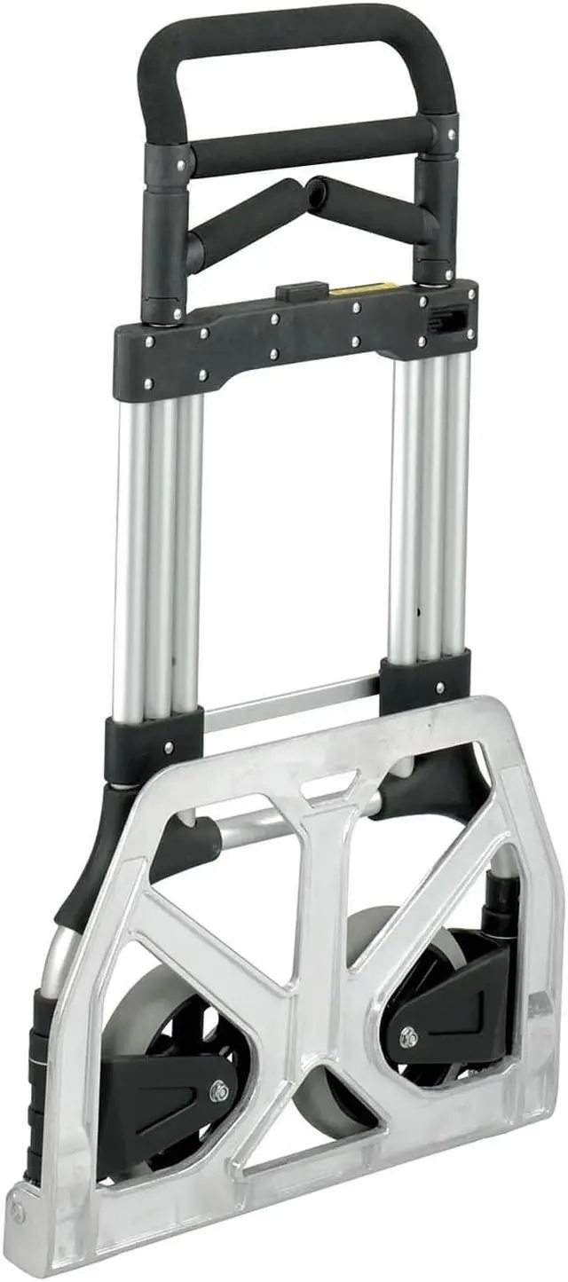 Main image of Safco Stow-Away Hand Truck Telescopic Handle - 500 lb Capacity - 8" Caster - Aluminum - 24" x 23.3" x 50"