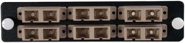 Alt view image 2 of 14 - C2G Q-Series 12-Strand, SC Duplex, PB Insert, MM, Beige SC Adapter panel