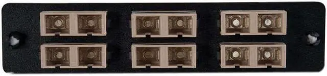 Alt view image 3 of 14 - C2G Q-Series 12-Strand, SC Duplex, PB Insert, MM, Beige SC Adapter panel