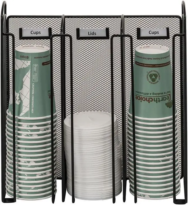 Alt view image 4 of 20 - Safco Onyx Mesh Cup and Lid Holder, Black-BL