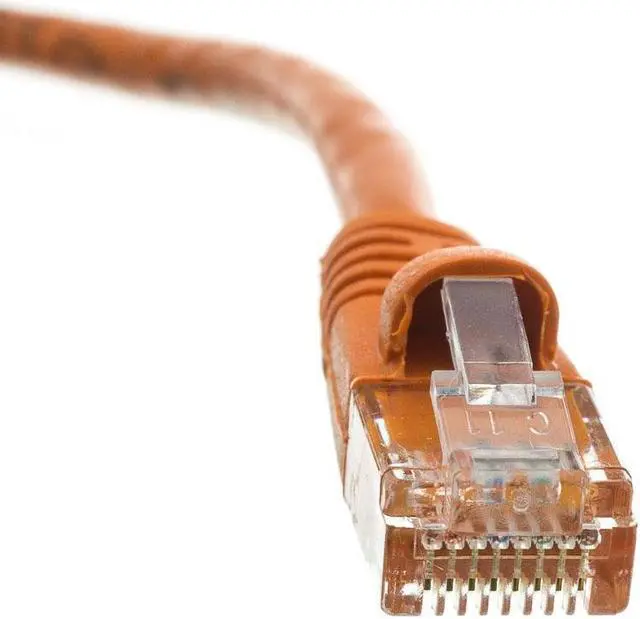 Alt view image 4 of 5 - Cat5e Orange Ethernet Patch Cable, Snagless/Molded Boot, 150 foot