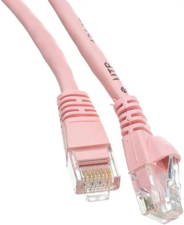 Main image of Cat6 Pink Ethernet Patch Cable, Snagless/Molded Boot, 100 foot