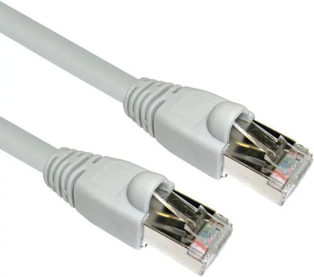 Main image of Shielded Cat6a Ethernet Patch Cable, Snagless/Molded Boot, 500 MHz, 7 foot - Gray