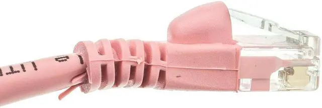 Alt view image 3 of 4 - Cat6 Pink Ethernet Patch Cable, Snagless/Molded Boot, 100 foot