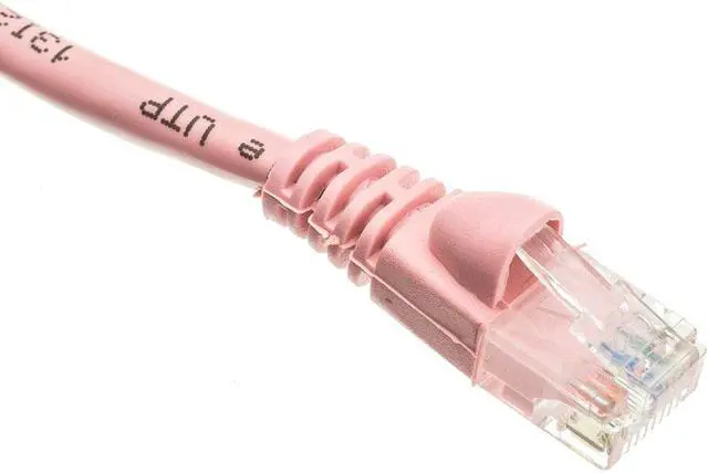Alt view image 4 of 4 - Cat6 Pink Ethernet Patch Cable, Snagless/Molded Boot, 100 foot