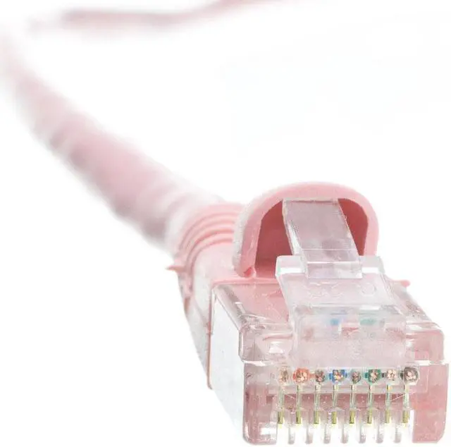 Alt view image 2 of 4 - Cat6 Pink Ethernet Patch Cable, Snagless/Molded Boot, 100 foot