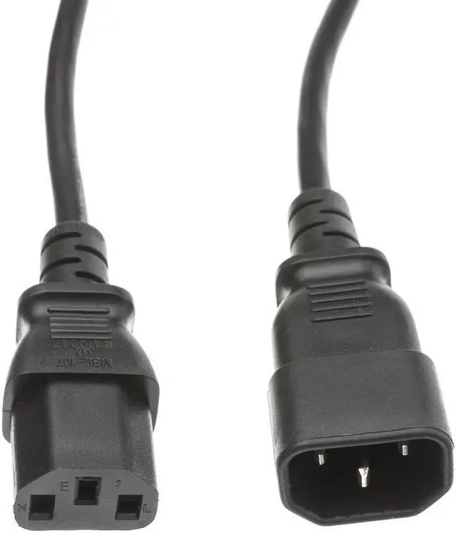 Alt view image 2 of 5 - Computer Power Cord Extension, UL / CSA, Black,12 ft