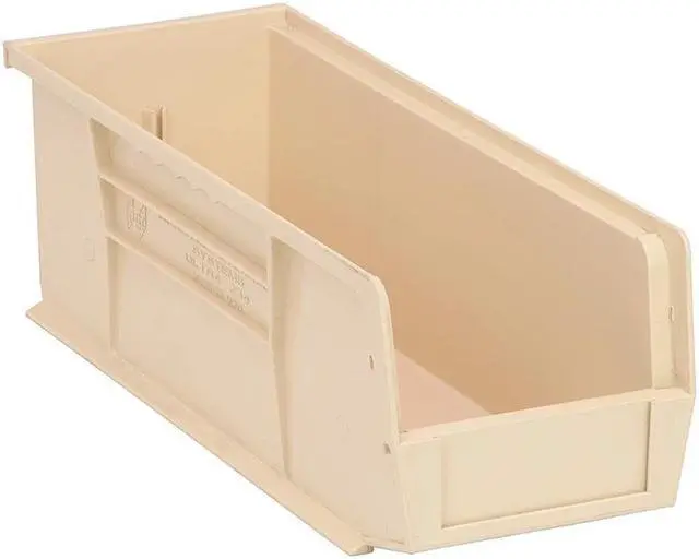 Main image of QUANTUM STORAGE SYSTEMS QUS234IV Ivory Hang and Stack Bin, 14-3/4"L x 5-1/2"W x